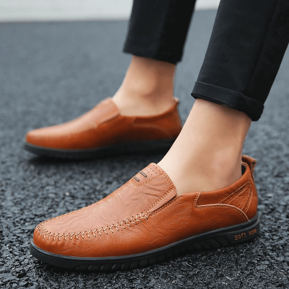 Men's Leather Moccasin Pisa Verno