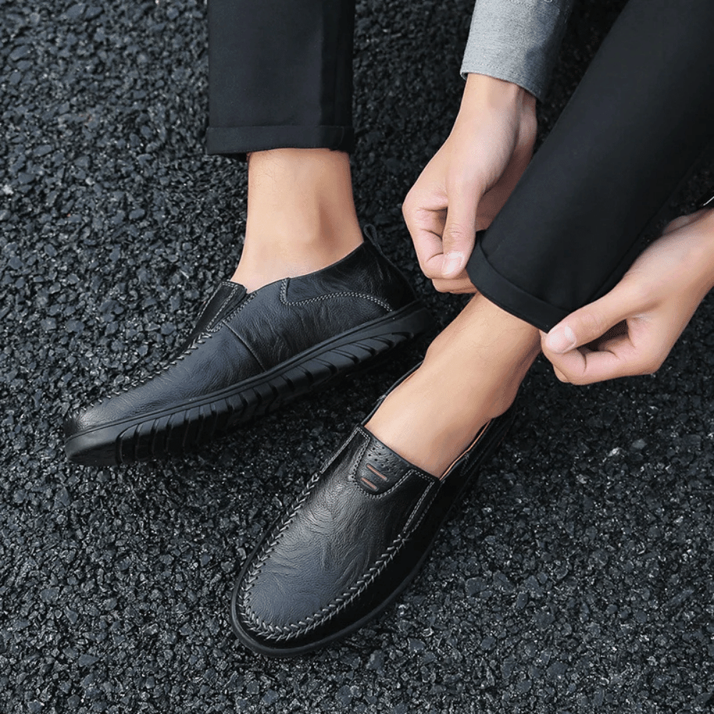 Men's Leather Moccasin Pisa Verno